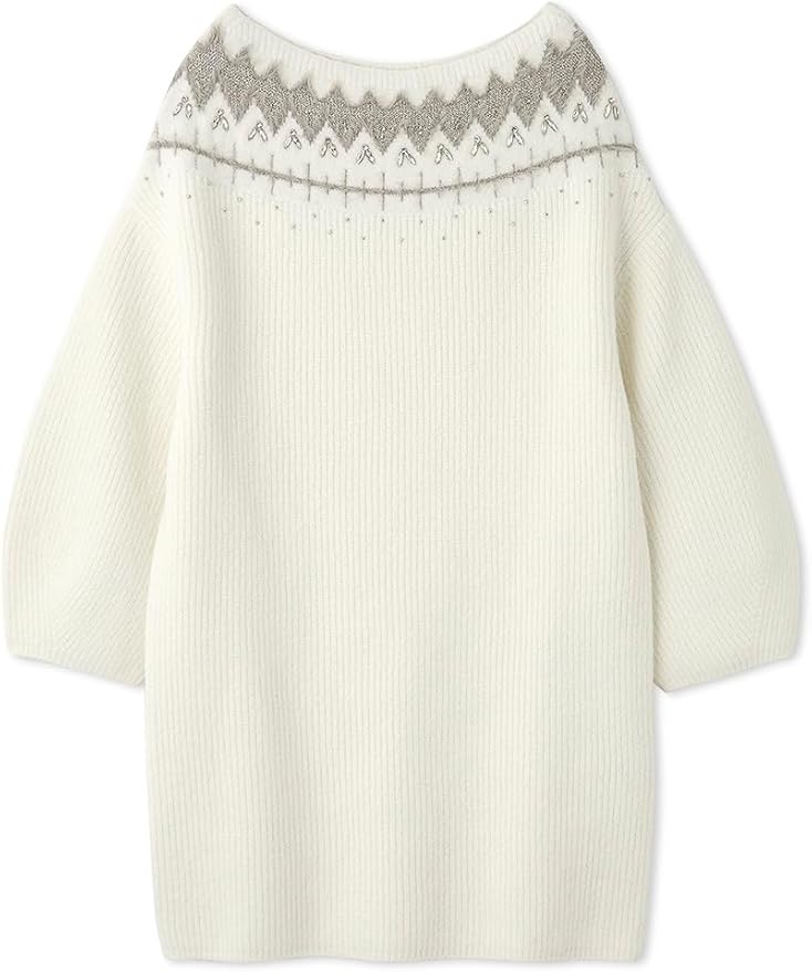 Amazon.co.jp: フェアアイルニットミニワンピース CWNO245053GRYF